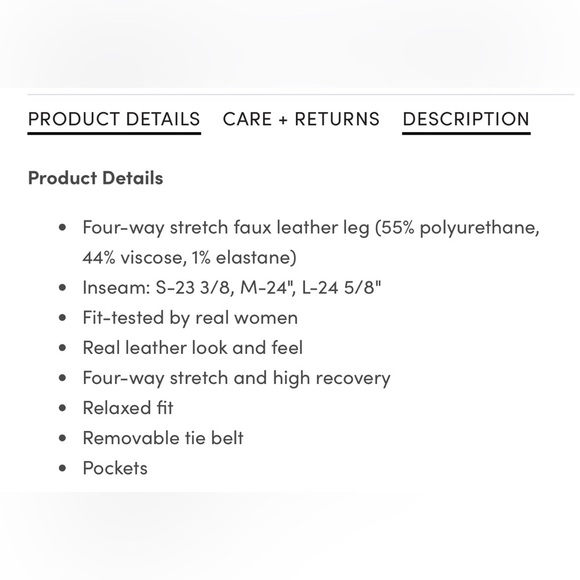 Commando Faux Leather Paperbag Pants in Black , size Small - Picture 6 of 11